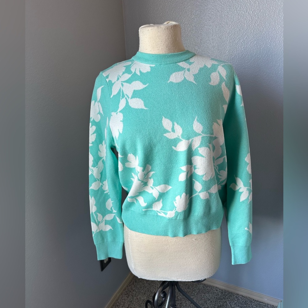 Staccato sweater teal and cream sz L